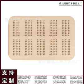 跨境榉木砧板家用实木切菜板儿童数学早餐板熟食托盘木质方形餐板