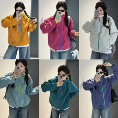 户外男女款软壳冲锋衣秋季防风防水登山服外套连帽透气运动服女款