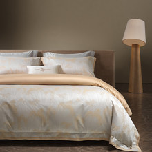 高端特价160支匹马长绒棉四件套1000T棉色织提花中式素雅四季床品