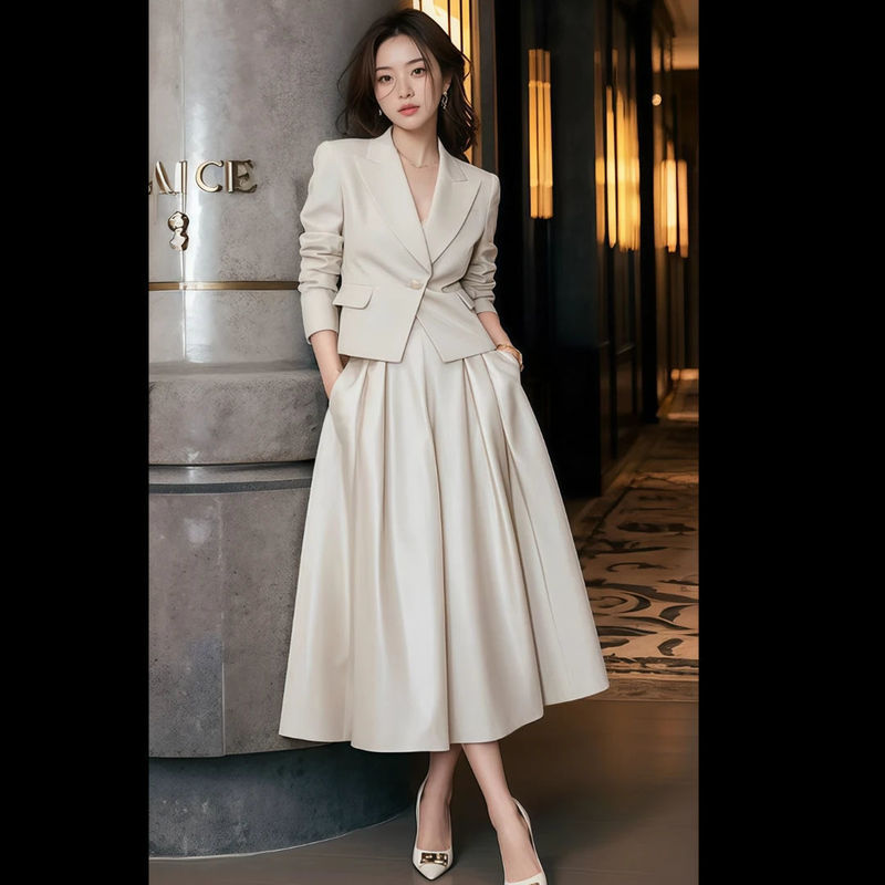 2025春装新款女装时尚穿搭两件套气质西装套装裙子高级感洋气笙陇|undefined
