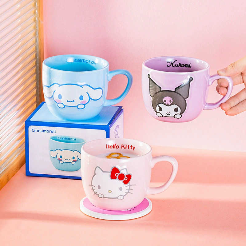 三丽鸥 Ceramic Mark Cup Drink Water Milk Juice Cup Office Tea Cup Big Ear Dog New Product Promotion