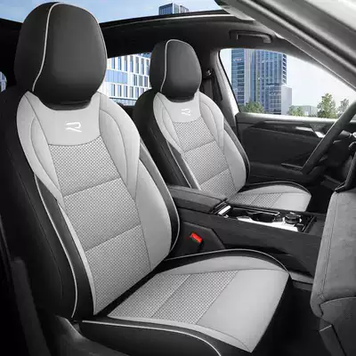 Modelə uyğun (Original) oturacaq örtükləri — leather, breathable, perforated seat covers - cloud-shadow-gray-standard-edition-seven-seats-require-five-seat-covers-full-coverage-for-the-front-row-partial-coverage-for-the-back-row