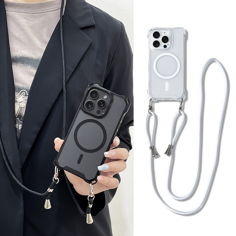 2025 Cross-Border New Mobile Phone Cases Covers Bags Magnetic Transparent Mobile Phone Case