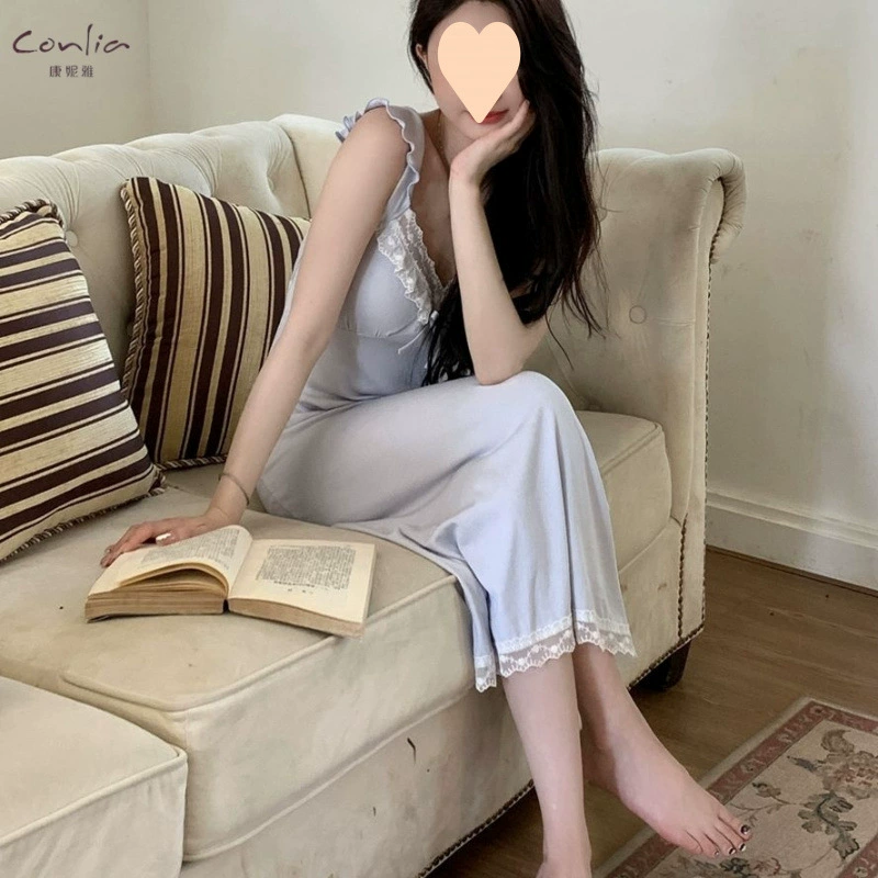 Верх с чашечками, летний пижамный комплект, юбка, сексуальное милое Slip Dress