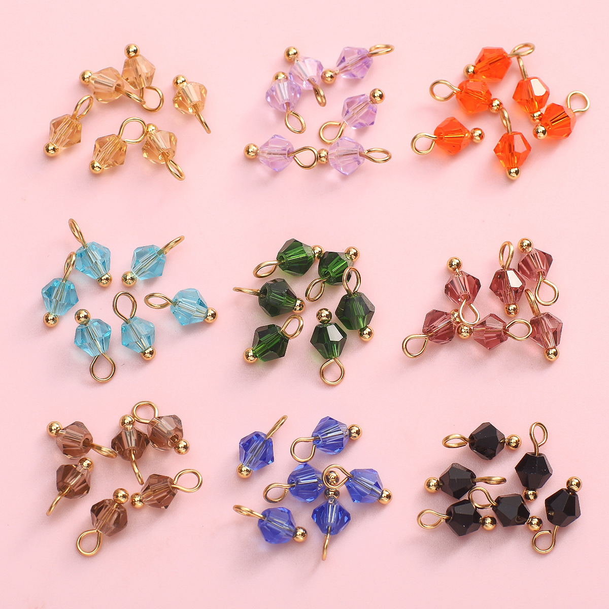 5 PCS/Package Diameter 4mm Glass Round Pendant Beads display picture 4