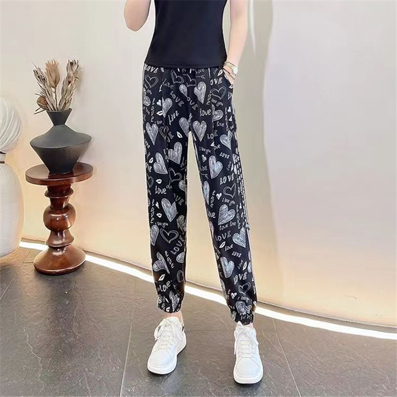 Summer silk thin shiffon fashionable trousers