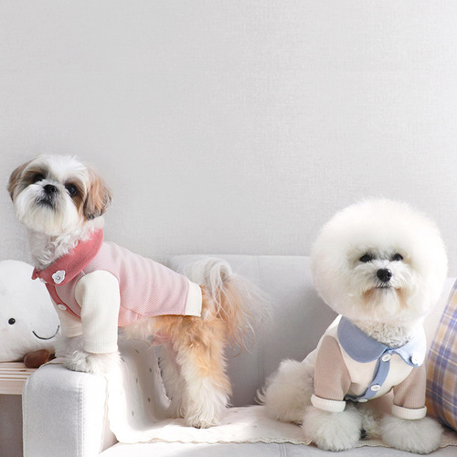Spring and summer bottoming shirt Teddy puppy clothes than panda Pomeranian Yorkshire terrier small puppy pet clothing