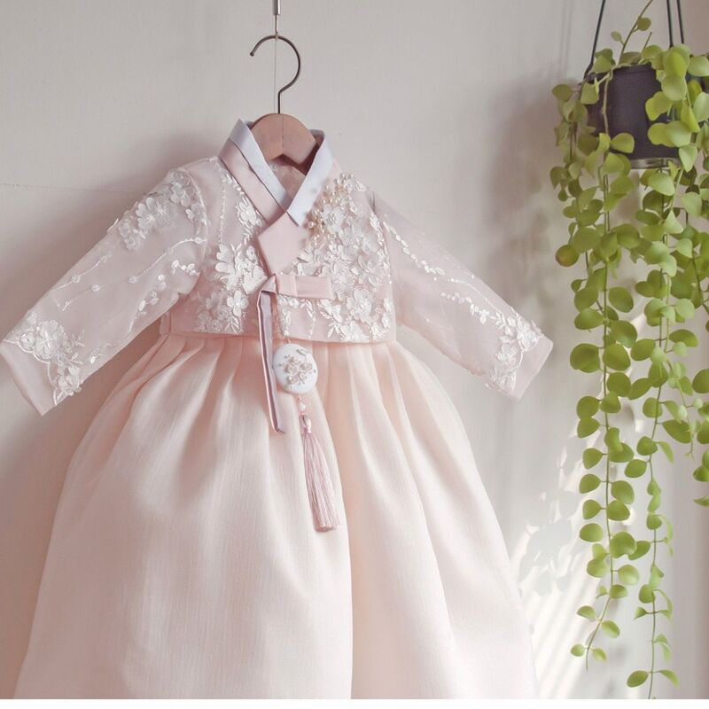 2 New Girls' Children's Hanfu Spring Tang Style Cheongsam Dress Princess Korean Clothing Yanji Apparel