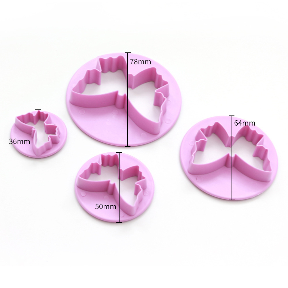 Venta caliente transfronteriza DIY molde de pastel para hornear 4 unids sin mango mariposa fondant cake prensa de impresión molde de corte molde de galletas image 6