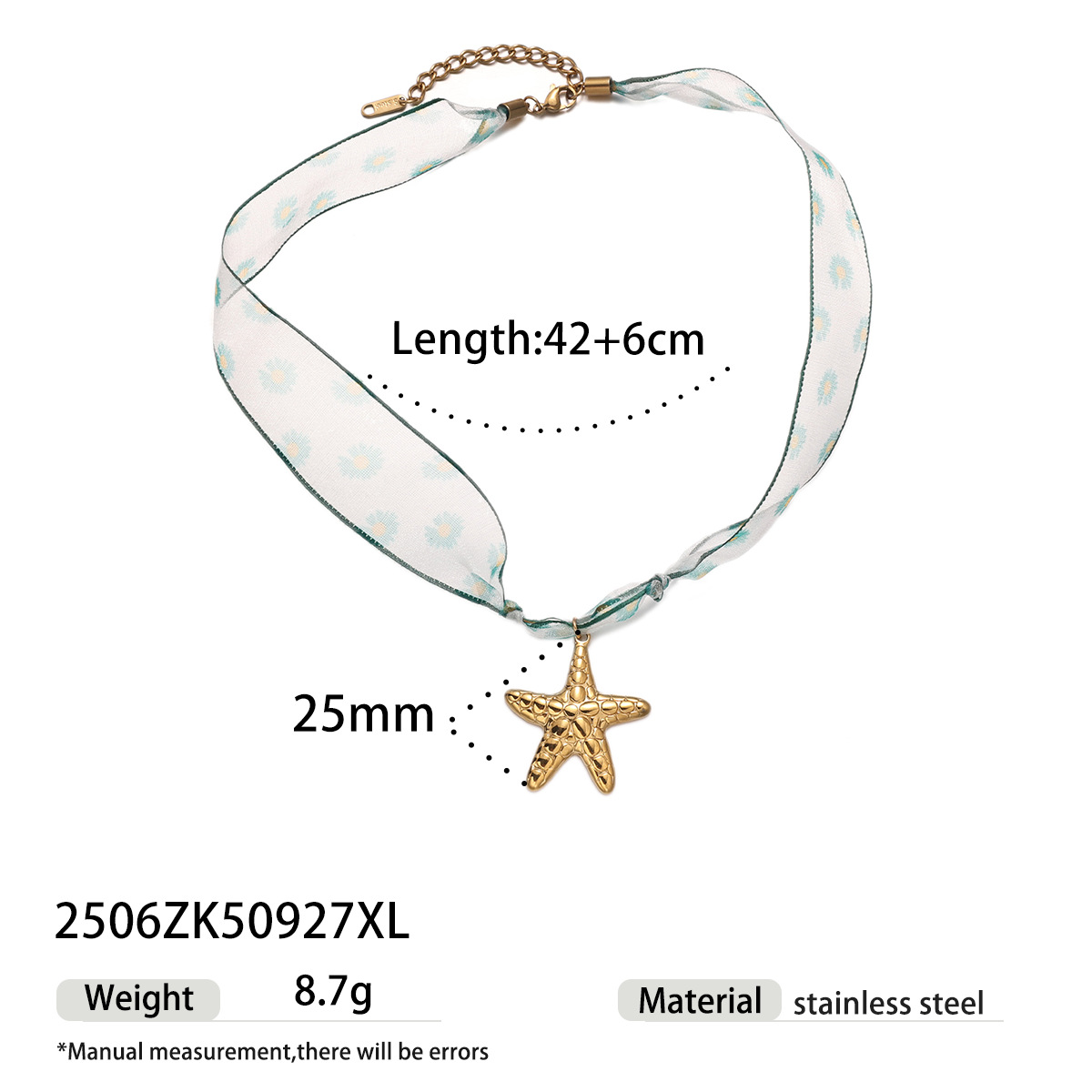 Tiana Europa y América colgante de acero inoxidable collar dulce y cool caliente viento universal nicho bufandas de seda estrella de mar collar de acero titanio sol
