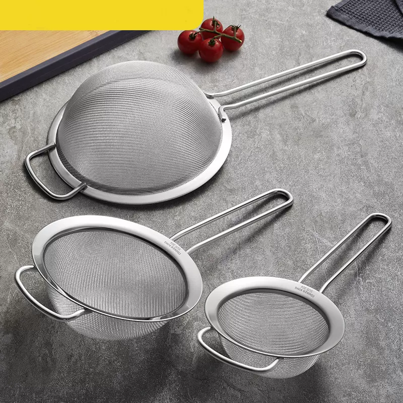 漏勺家用厨房豆浆过滤网筛304不锈钢漏网婴儿辅食超密滤细网网筛