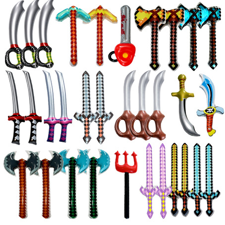 Cross-Border Spot Inflatable Sword Toys Pirate Knife Wholesale Kidsren's Toy Knife Artificial Weapon Small Sword Props
