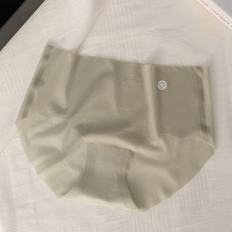 Ropa interior sin costuras mujeres antibacteriano transpirable entrepierna pantalones cortos triangulares finos de verano chicas sexy ropa interior de seda de hielo para mujer