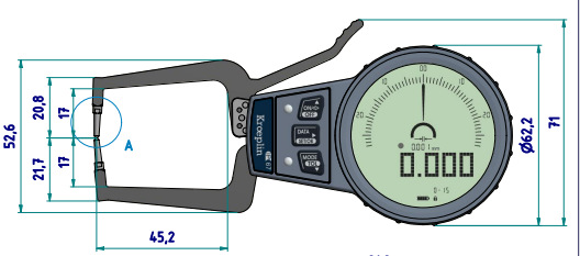 保障德国kroeplin数显内径卡规 C015