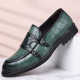 [Source Manufacturer] Foreign Trade Large Size Buckle Men's Casual Leather Shoes British Style Slip-On Shoes Trendy Leather Shoes for Men