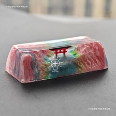 メカニカルキーボード雪山鳥居エポキシ樹脂キーキャップパーソナライズされたsaクロスホール半透明ギフトギフトなし