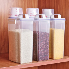 家庭用携帯プラスチック密封米びつ、防湿防虫キッチン収納容器、調味料密封容器、収納バケツ