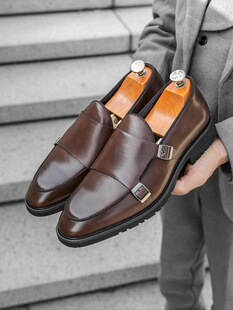 W 11790 Men's Chunky Sole Office Shoes �̄պ��ƤЬ �羳