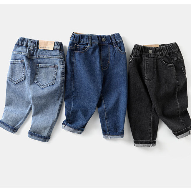 Hombres y niñas, jeans para bebés, pantalones casuales para niños, primavera y otoño, nuevos pantalones para niños sueltos y guapo, pantalones rectos para niños