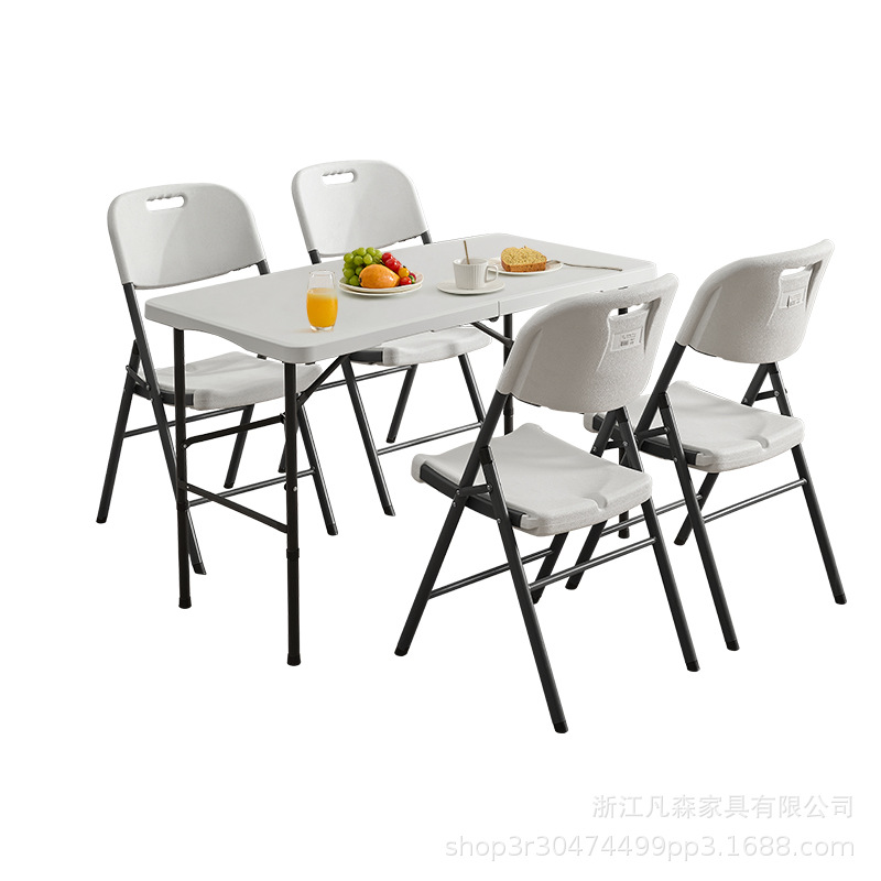 Mesa plegable moldeada por soplado, mesa de almacenamiento simple y personalizable para exteriores, mesa de comedor grande para uso doméstico, mesa de comedor plegable, venta al por mayor transfronteriza. image 6