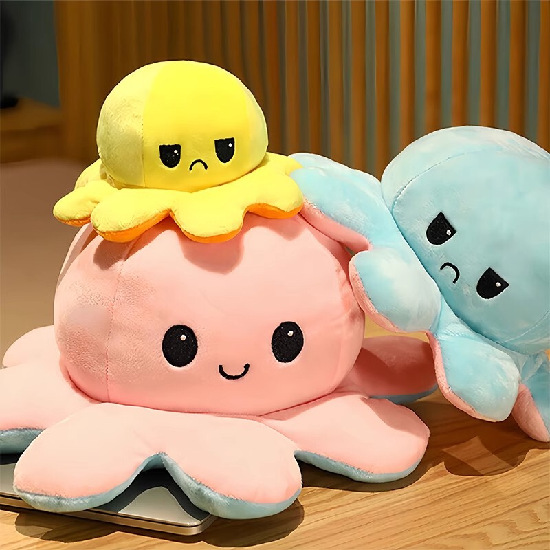 Face-changing Octopus Doll Double-sided Flip-on Expression Doll Plush Toy Sleeping Pillow Female Birthday Gift Face-changing Octopus Doll Double-sided Flip-on Expression Doll Plush Toy Sleeping Pillow Female Birthday Gift