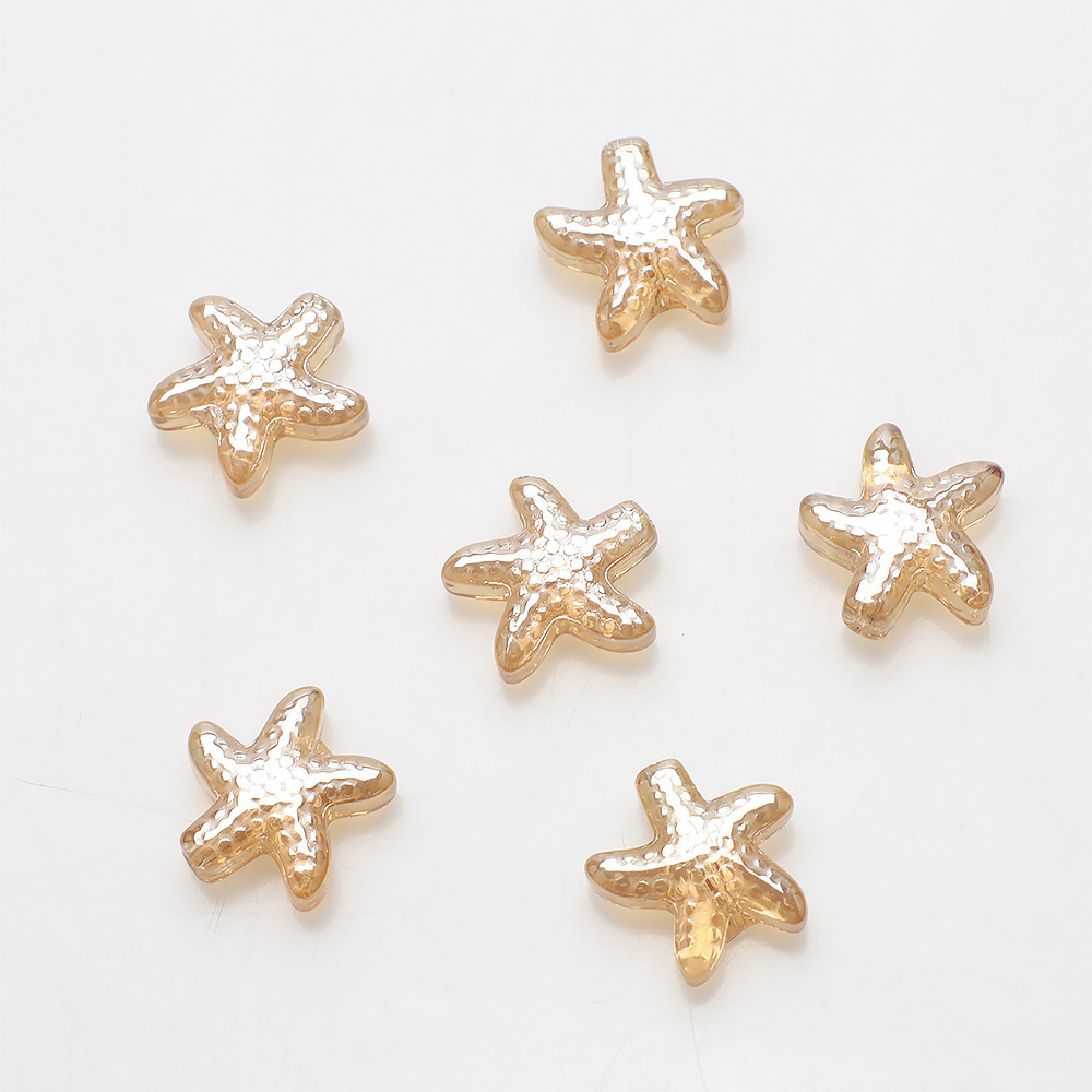 A Pack Of 30 13 * 14mm Hole 1~1.9mm Glass Glass Starfish Beads display picture 14