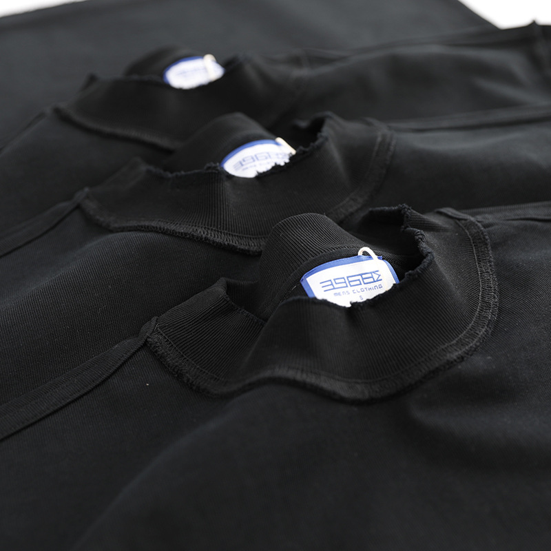 미국면 반팔 티셔츠 남자 400g 무거운 남자 티셔츠 승무원 목 느슨한 플러스 사이즈 옷 도매 남성