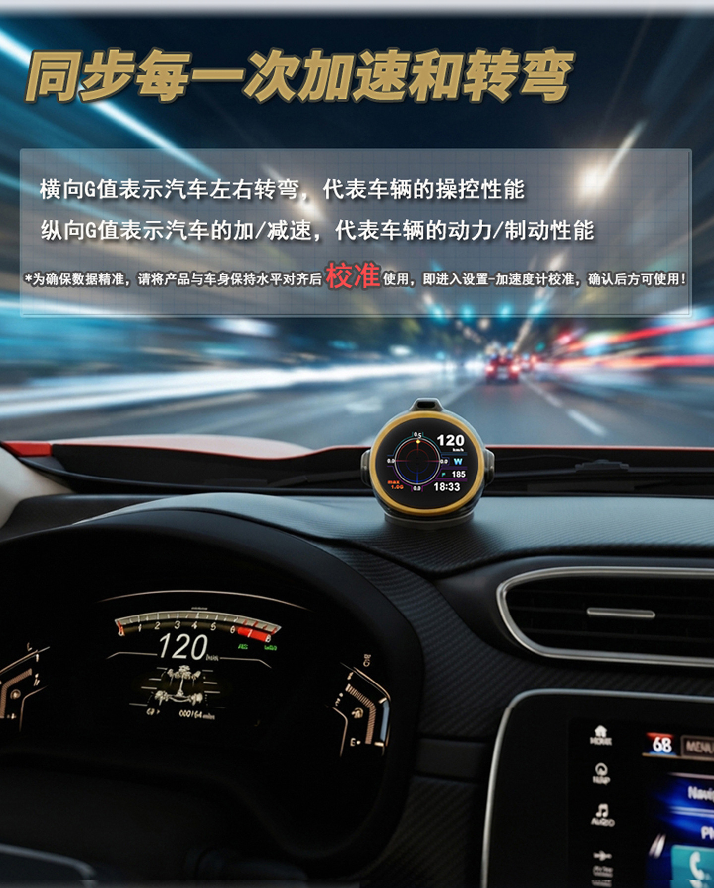 Tuchian Ironhead 3 Head-Up Display HUD Multifunctional GPS Speedometer, Altimeter, Compass, Slope Meter, Clock