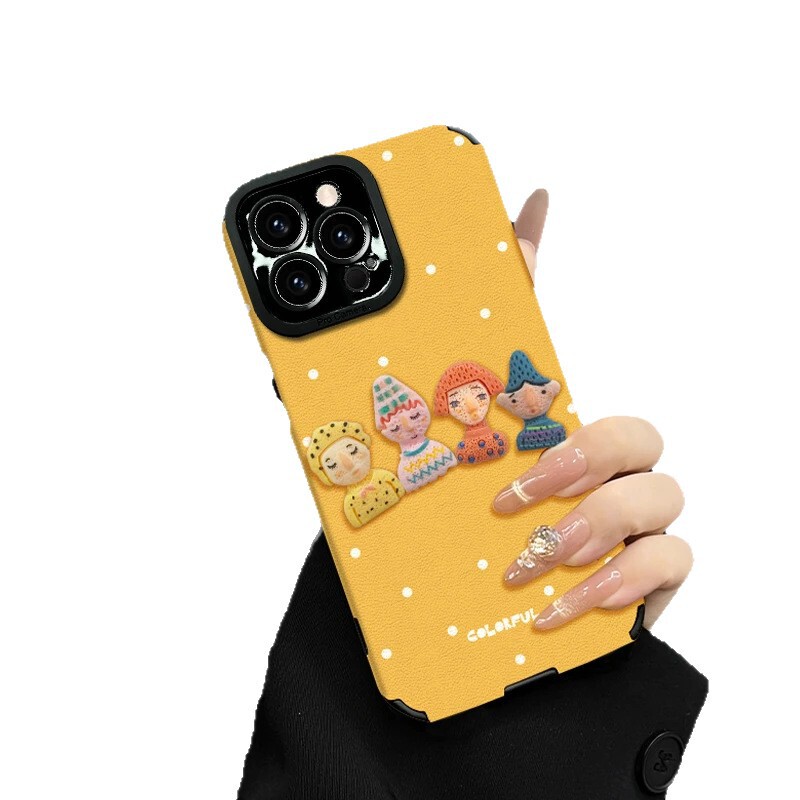 ドーパミン人形型ハンドバッグ、レザー製、Apple/OPPO/Huawei/Vivo/Xiaomi対応、インスタ映え、女性向け、ストラップ付き|undefined