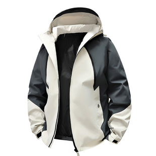 Jacket Men's Spring and Autumn Outdoor Windproof Waterproof New Loose Casual Colorblock Couple Charge Jacket