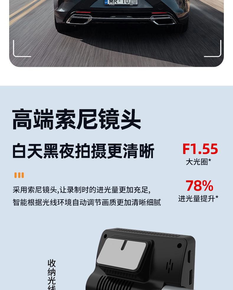 Y2026 New Model Dash Cam with 360-Degree Panoramic Monitoring of Front, Interior, Left, and Right of the Vehicle