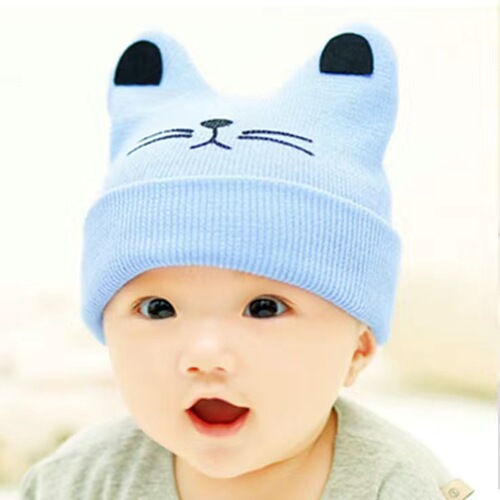 Manufacturer wholesale children's knitted hat autumn and winter baby warm woolen hat cute boys and girls pullover hat