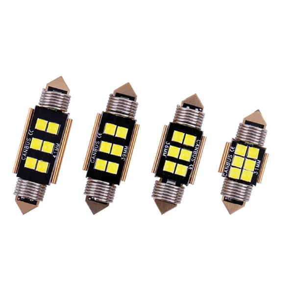 New Car Led Dual-Point Light 3030 6Smd Reading Light 31mm 36mm 39mm 41mm License Plate Light