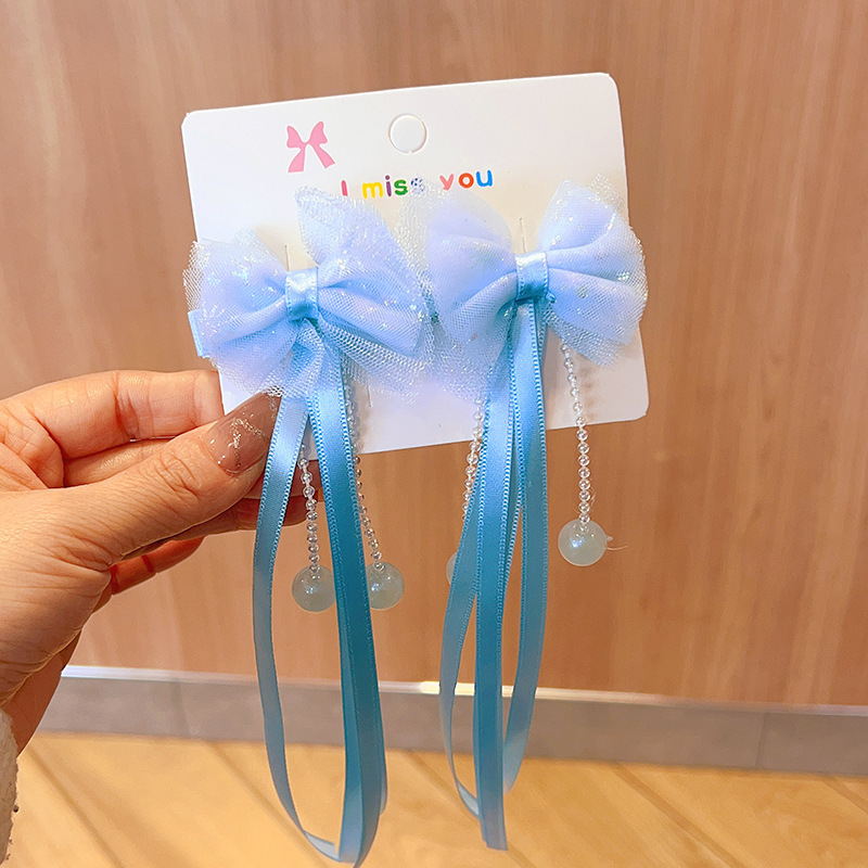 Borla antigua joyería horquilla para niños cinta arco malla trenzada pelo niña bebé lindo joyería al por mayor