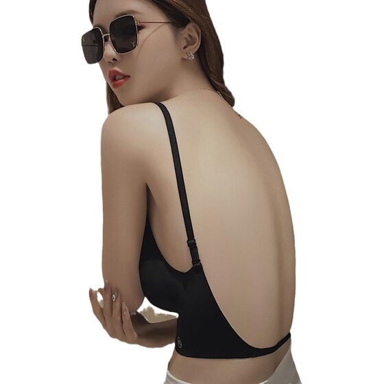 U-shaped back underwear women's inner and outer wear 2023 new with chest pad outer wear vest one-piece seamless backless bra