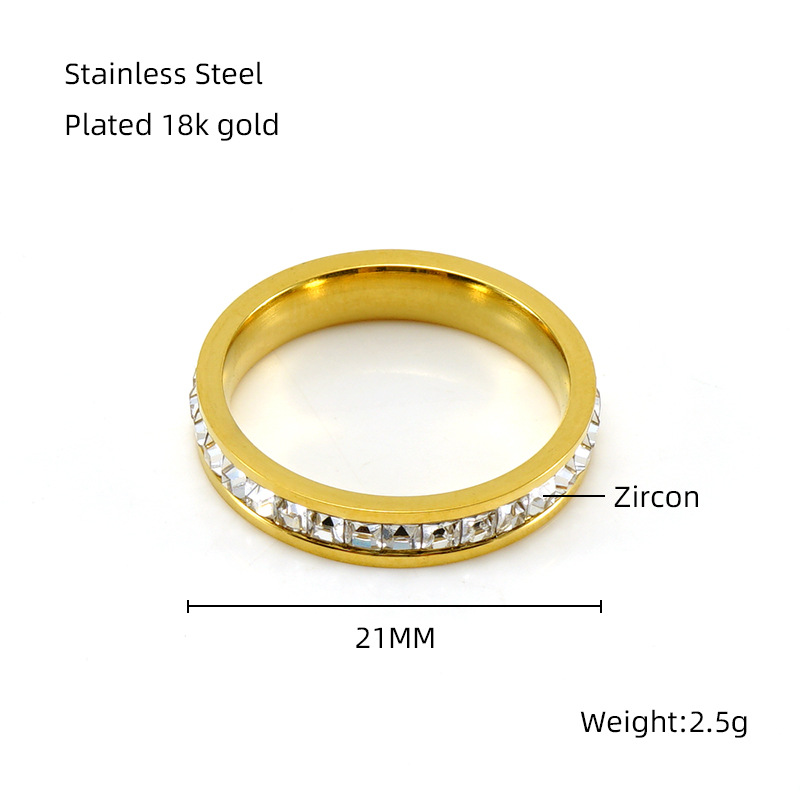 Anillo de Acero Inoxidable Nuevo Modelo 2025 para Mujer, Sin Decoloración, Estilo Nicho, Anillo de Joyería con Incrustaciones de Circonita con Diseño de Cielo Estrellado