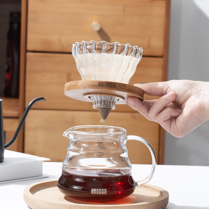 Kit de café de irrigación manual Taza de filtro de café de vidrio Kit de cafetera de irrigación manual Filtro de café Kit de cafetera de irrigación manual