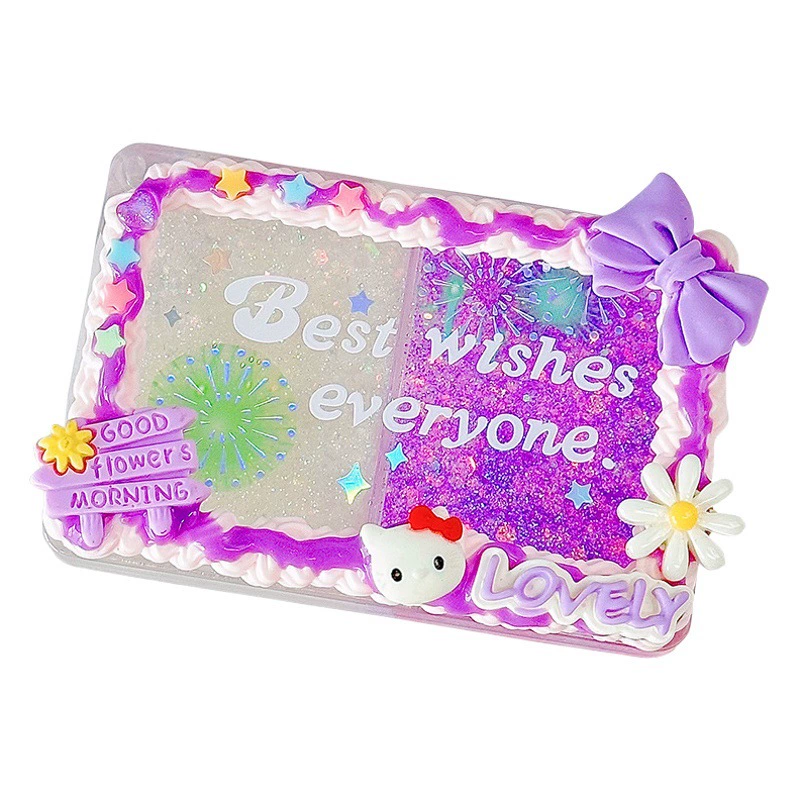 Двухцветный сшитый зыбучий песок Goo карта кирпич в масляную карту кирпич Творческий зыбучий песок Goo диск маджонг DIY декоративный брелок кулон