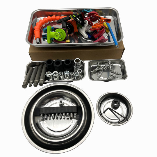 Magnetic bowl stainless steel magnetic storage bowl five-piece accessories storage tray magnetic tool bowl 3-inch 4-inch 6-inch tool tray