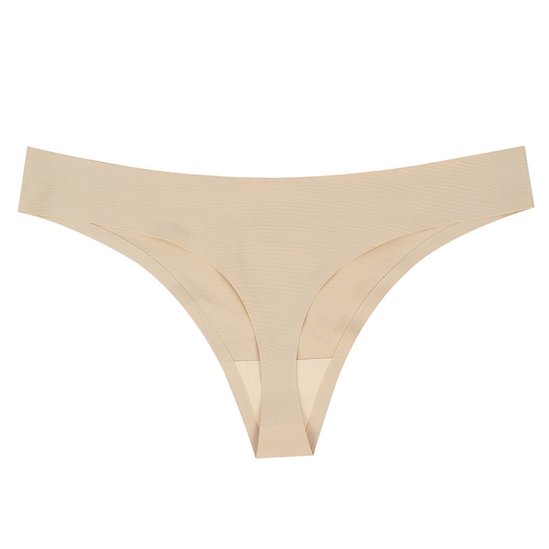 Comercio exterior de cauda de damas una pieza sin marcas calzoncillos de hielo transpirables, pantalones cortos de color sólido antibacterianos de moda, pantalones de cintura baja