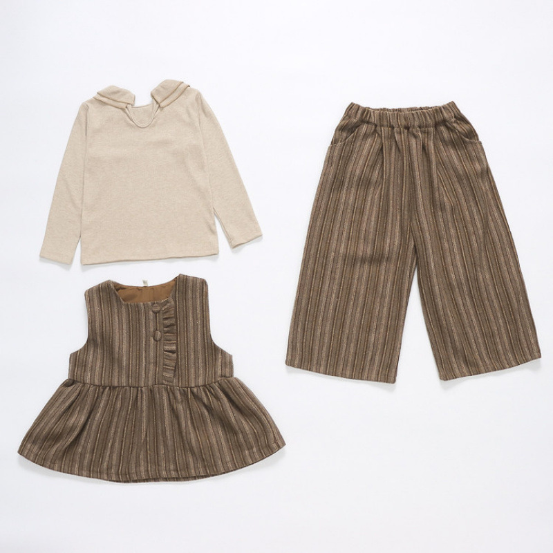 女童秋套装2025新款小香风娃娃领儿童衣服春秋款女宝宝早秋三件套|undefined