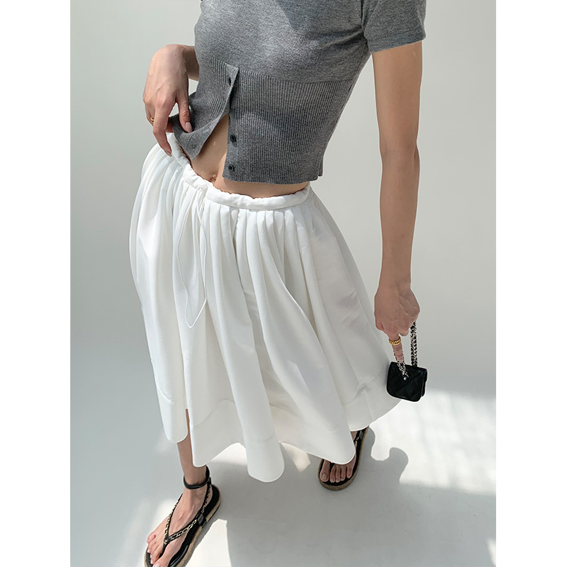 Summer design white sports dynamic skirt