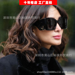 高バージョン YS プレートレターサングラス女性インターネット有名人小紅書同じスタイル抗 UV サングラス SLM119