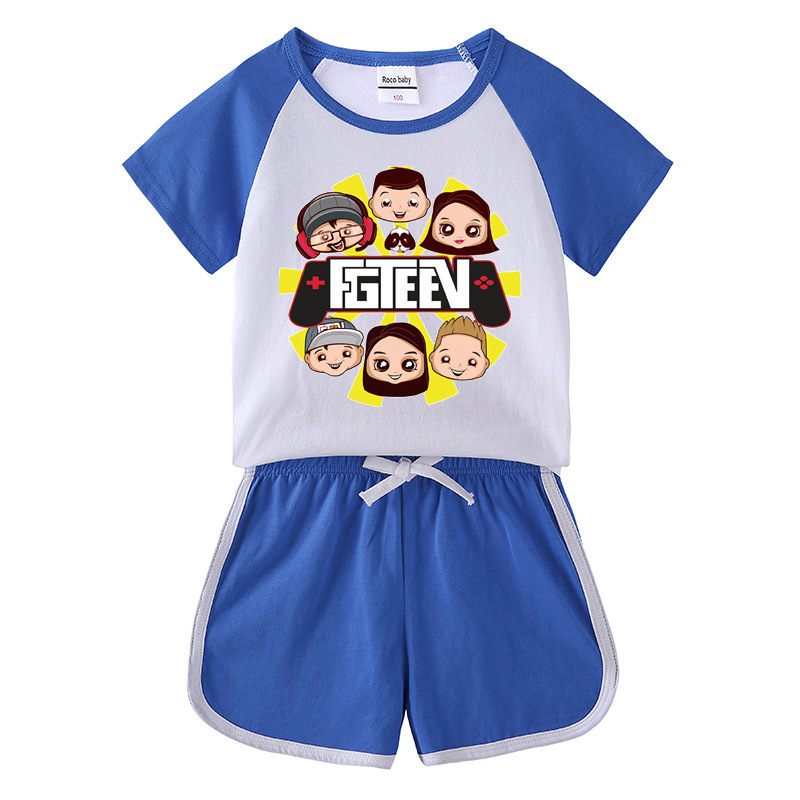 2023 Children's Suit Summer New Children's Wear FGTEEN Hot Pants Short-sleeved T-shirt Shorts Casual Sports Two-piece Set 2023 Children's Suit Summer New Children's Wear FGTEEN Hot Pants Short-sleeved T-shirt Shorts Casual Sports Two-piece Set