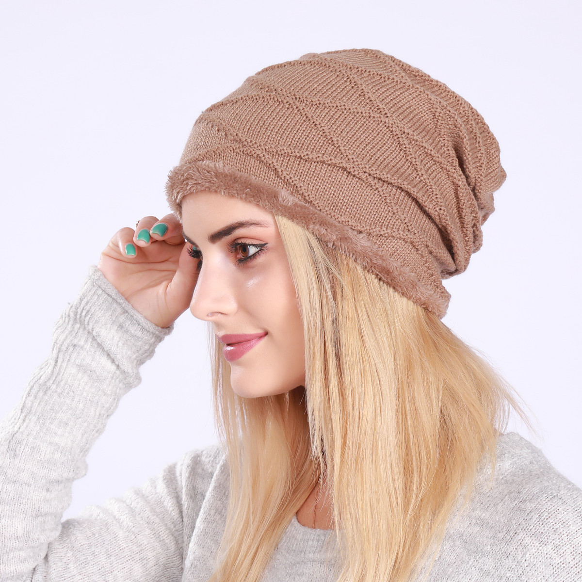 Knitted Beanie Hat For Men And Women Wool Warm Winter Hat_voghion.com