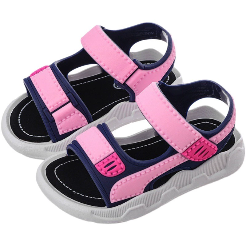 Сандалии для девочек Лето 2023 новая Нескользящая модная обувь с мягким дном для средних и больших детей Принцесса, дети, маленькие дети, Пляжная детская обувь для девочек