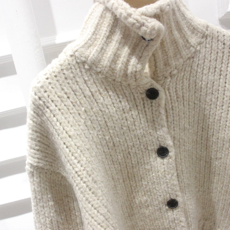 Down jacket, knitted sweater, short cardigan, increased thickness