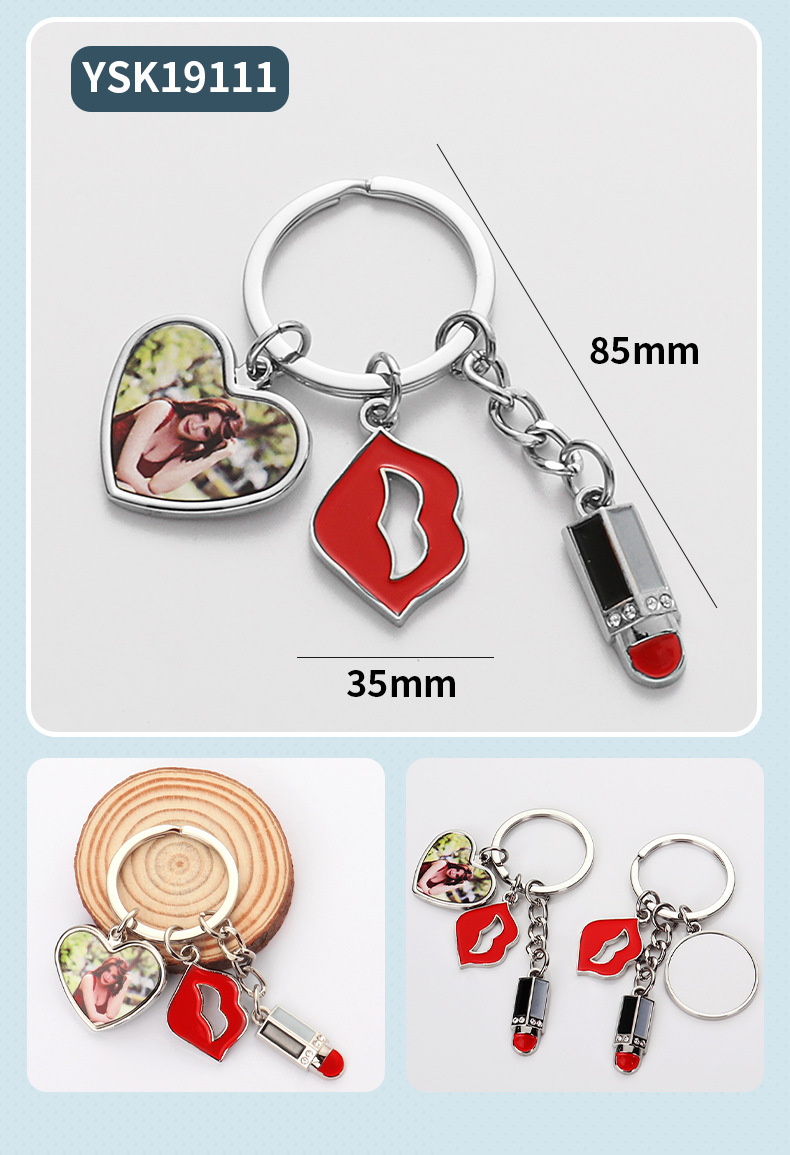 22g Weight Key Chains Event & Party Supplies Bag Pendant, Keychain Classification Holiday Occasion Alloy Material Printing Pattern Unisex Gender Fashion Style Fashion Printing Alloy Bag Pendant Keychain