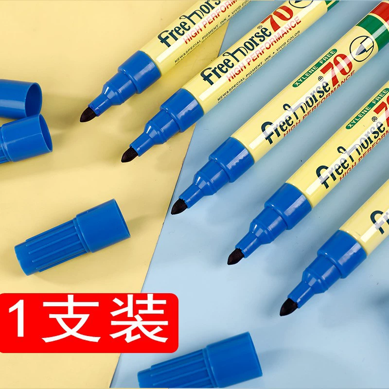 60 free shipping 70 single heads must not rub the black red and blue label marker pen oil pens, the pen, big pen, thick head