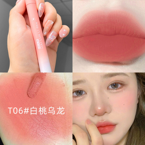 Helen Beauty powder tube lip glaze velvet matte moisturizing lip mud cosmetics non-stick cup lipstick wholesale for students